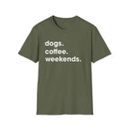 dogs coffee weekends T-Shirt