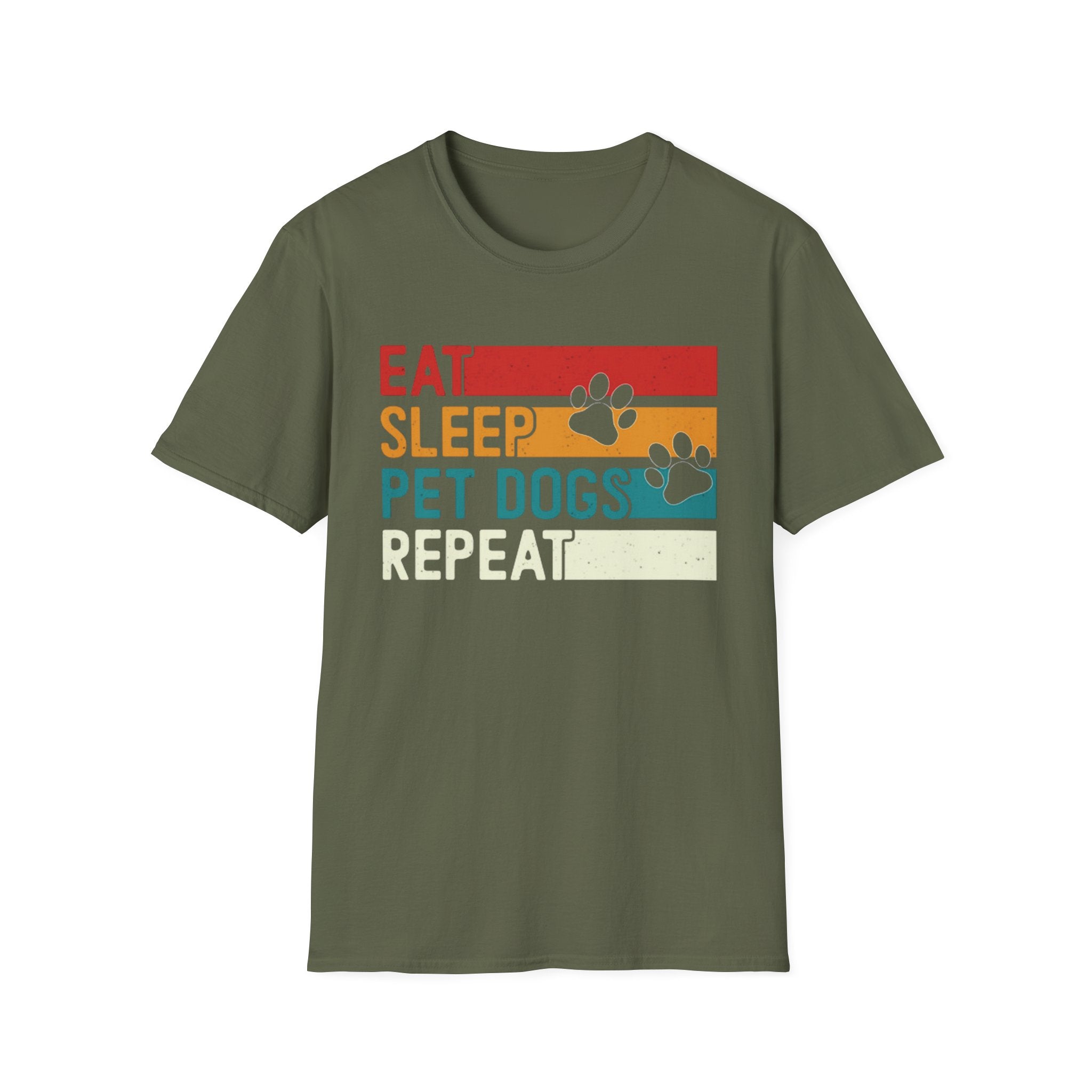 Eat Sleep Pet Dogs Repeat t-shirt