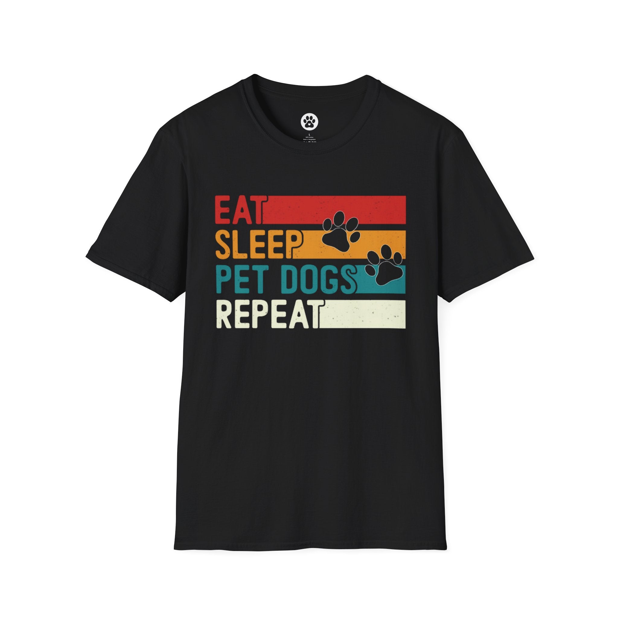 Eat Sleep Pet Dogs Repeat t-shirt